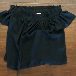 off the shoulder black top!